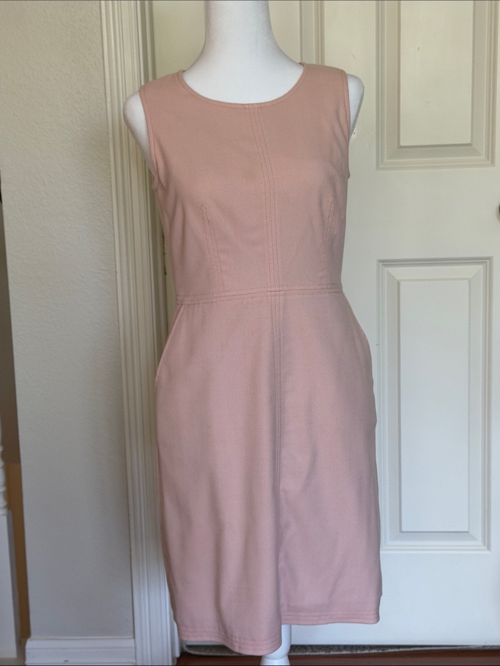 Banana Republic Sleeveless Blush Midi Dress